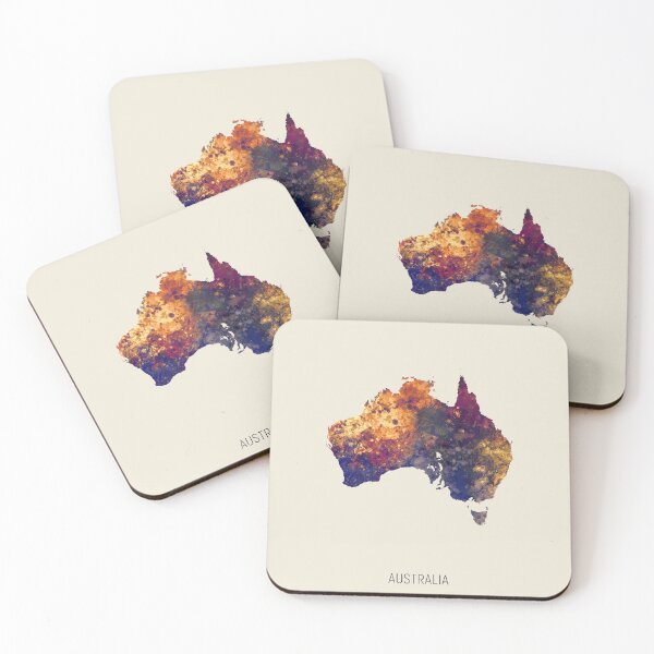 Item preview, Australia Watercolor Map designed and sold by ArtPrints.