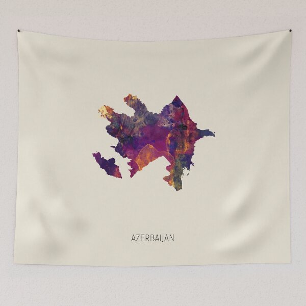 Item preview, Azerbaijan Watercolor Map designed and sold by ArtPrints.