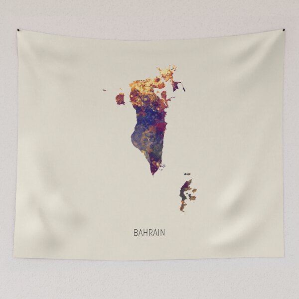 Item preview, Bahrain Watercolor Map designed and sold by ArtPrints.