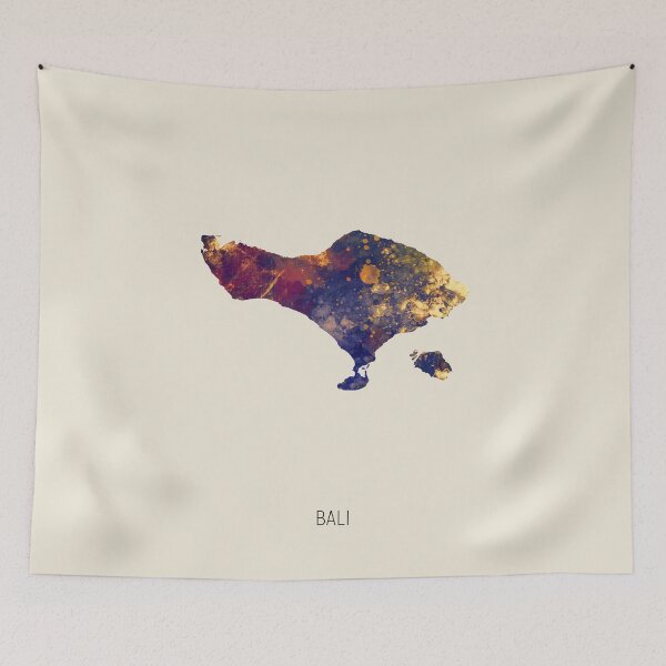Item preview, Bali Watercolor Map designed and sold by ArtPrints.