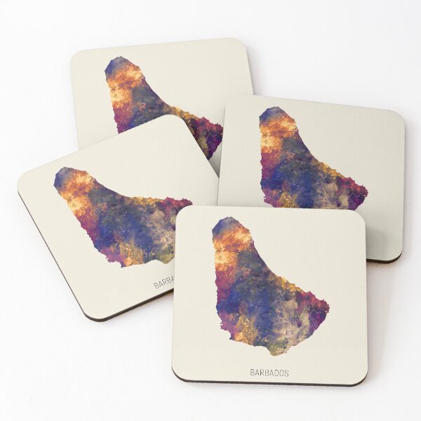 Item preview, Barbados Watercolor Map designed and sold by ArtPrints.