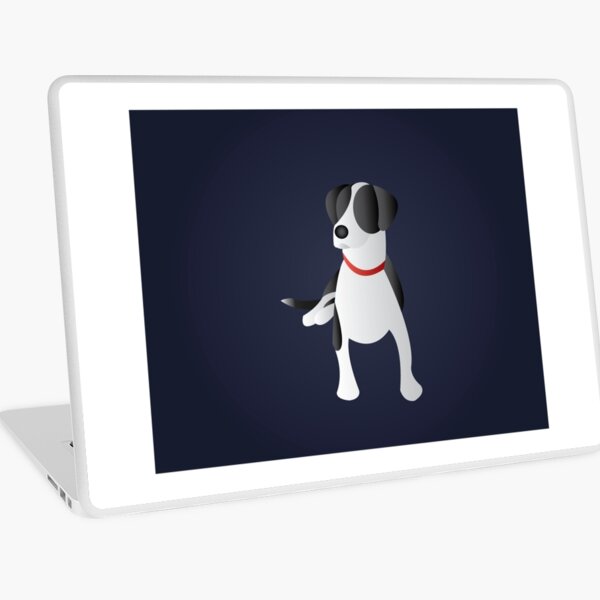Minimalist Black and White Dog Laptop Skin
