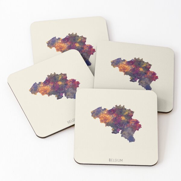 Item preview, Belgium Watercolor Map designed and sold by ArtPrints.