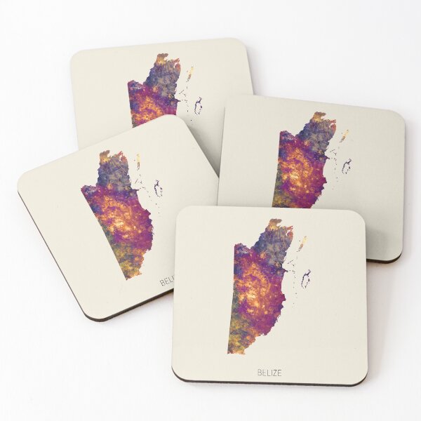 Item preview, Belize Watercolor Map designed and sold by ArtPrints.