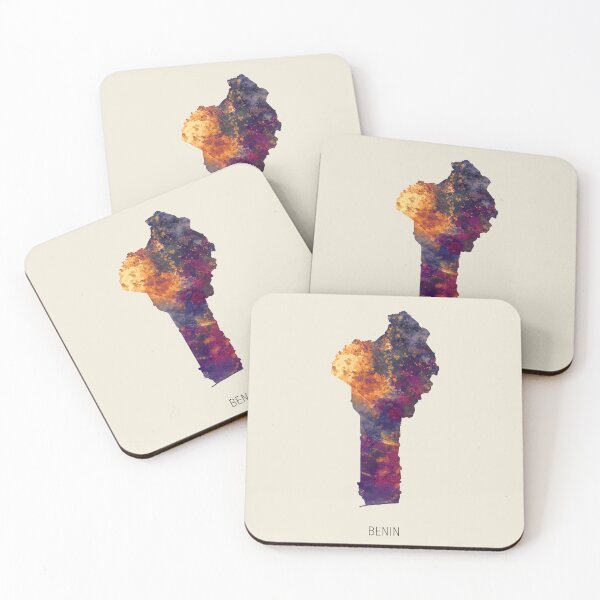 Item preview, Benin Watercolor Map designed and sold by ArtPrints.