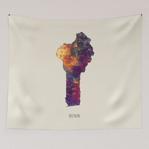 Item preview, Benin Watercolor Map designed and sold by ArtPrints.