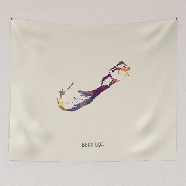 Item preview, Bermuda Watercolor Map designed and sold by ArtPrints.