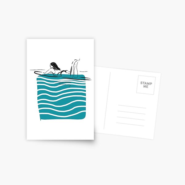 Item preview, Paddling surfing waves minimalists sea lines  designed and sold by Tropical Blood.