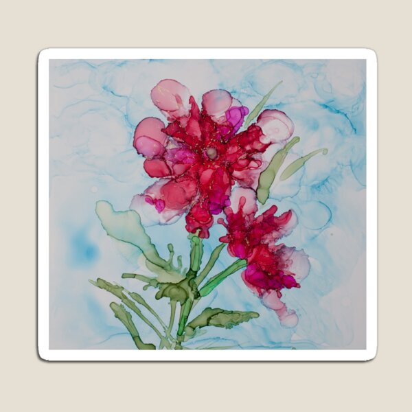 Springs Red Flower Magnet