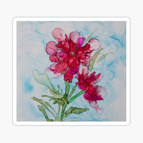 Springs Red Flower Sticker
