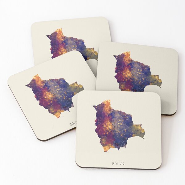Item preview, Bolivia Watercolor Map designed and sold by ArtPrints.