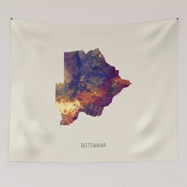 Item preview, Botswana Watercolor Map designed and sold by ArtPrints.