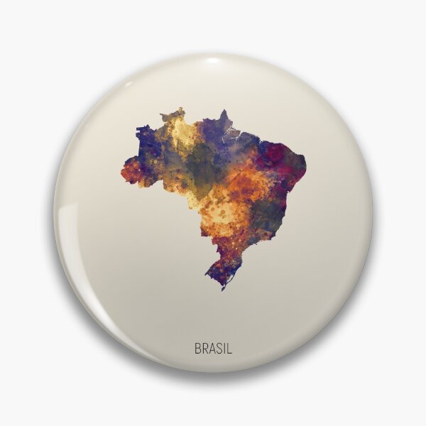 Artikelvorschau, Brasil Watercolor Map entworfen und verkauft von ArtPrints.