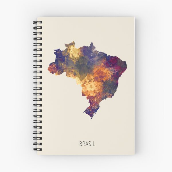 Artikelvorschau, Brasil Watercolor Map entworfen und verkauft von ArtPrints.