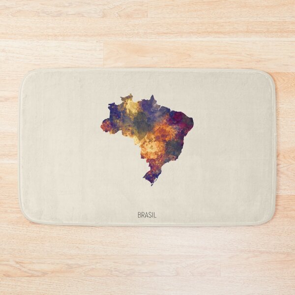 Item preview, Brasil Watercolor Map designed and sold by ArtPrints.