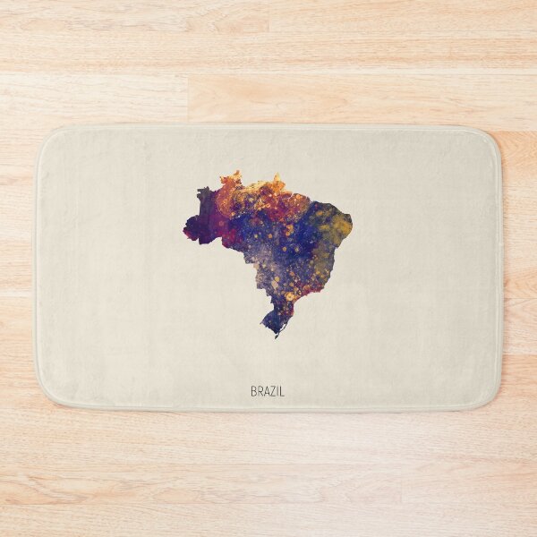 Artikelvorschau, Brazil Watercolor Map entworfen und verkauft von ArtPrints.