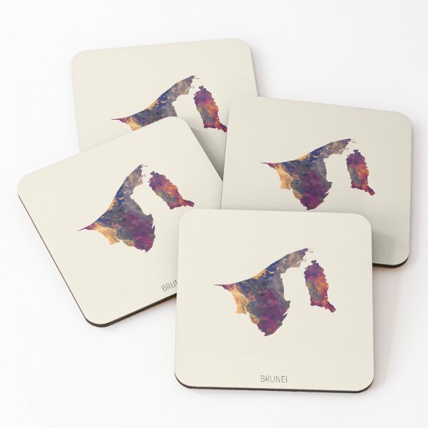 Item preview, Brunei Watercolor Map designed and sold by ArtPrints.