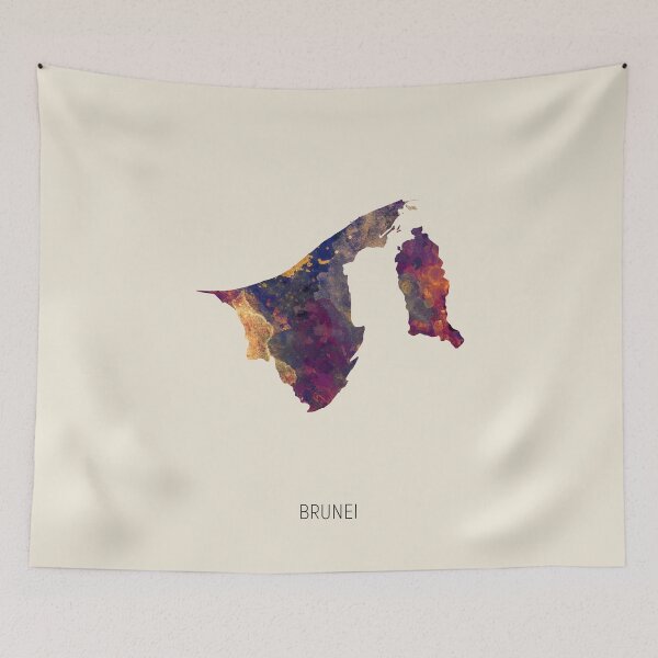 Item preview, Brunei Watercolor Map designed and sold by ArtPrints.