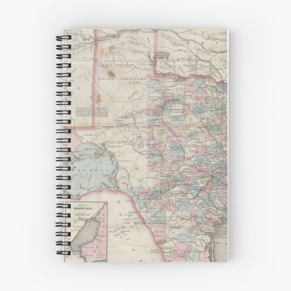 Item preview, Vintage Map of Texas (1870) designed and sold by BravuraMedia.