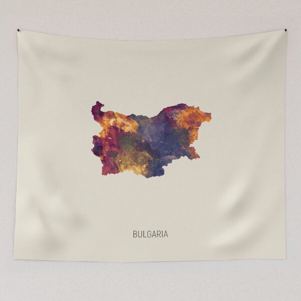 Item preview, Bulgaria Watercolor Map designed and sold by ArtPrints.