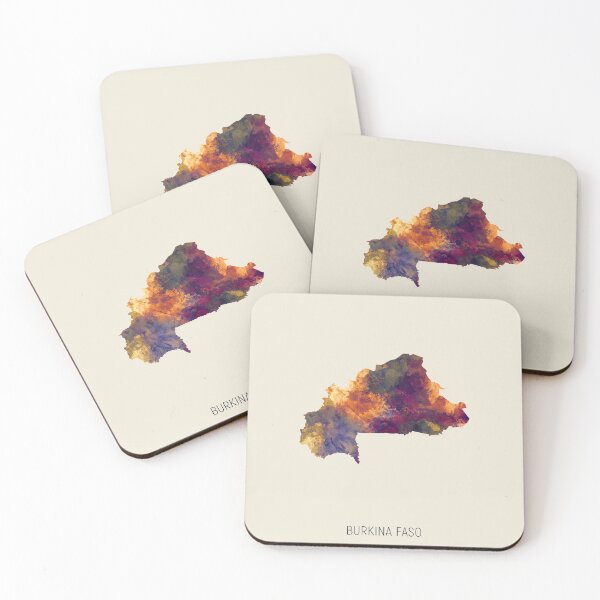 Item preview, Burkina Faso Watercolor Map designed and sold by ArtPrints.