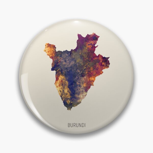 Item preview, Burundi Watercolor Map designed and sold by ArtPrints.