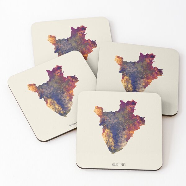 Item preview, Burundi Watercolor Map designed and sold by ArtPrints.