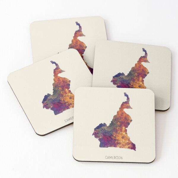 Item preview, Cameroon Watercolor Map designed and sold by ArtPrints.
