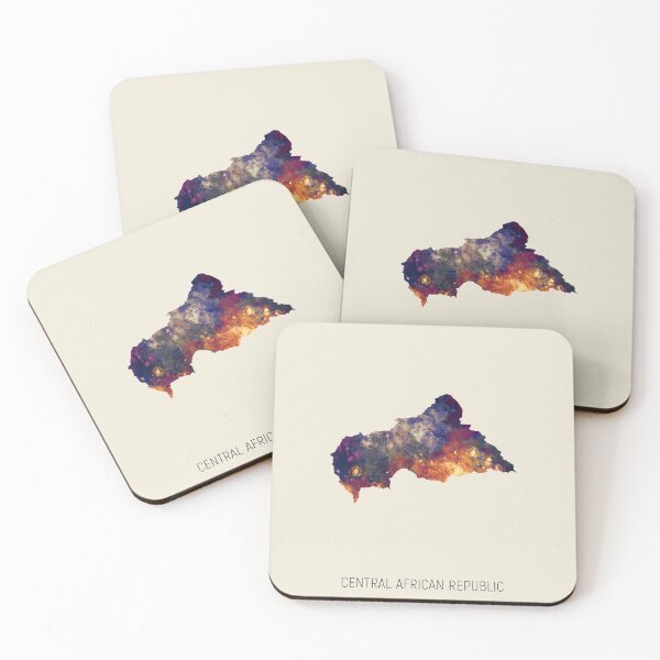 Item preview, Central African Republic Watercolor Map designed and sold by ArtPrints.