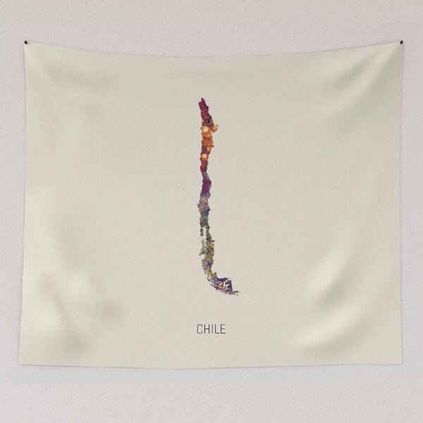Item preview, Chile Watercolor Map designed and sold by ArtPrints.