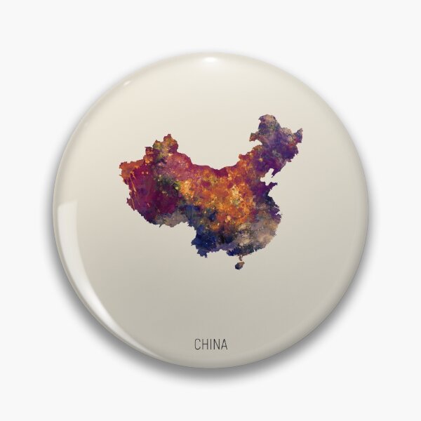 Item preview, China Watercolor Map designed and sold by ArtPrints.