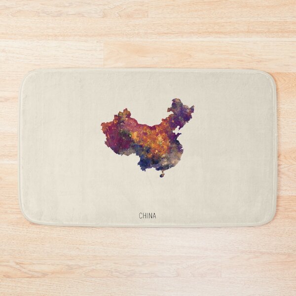 Item preview, China Watercolor Map designed and sold by ArtPrints.