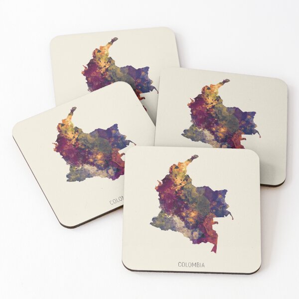 Item preview, Colombia Watercolor Map designed and sold by ArtPrints.