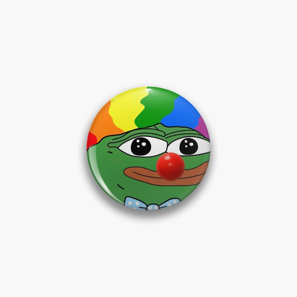 Pepe The Frog Clown Meme Pin By Amemestore Redbubble - pepe planet roblox