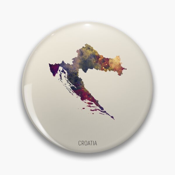 Item preview, Croatia Watercolor Map designed and sold by ArtPrints.