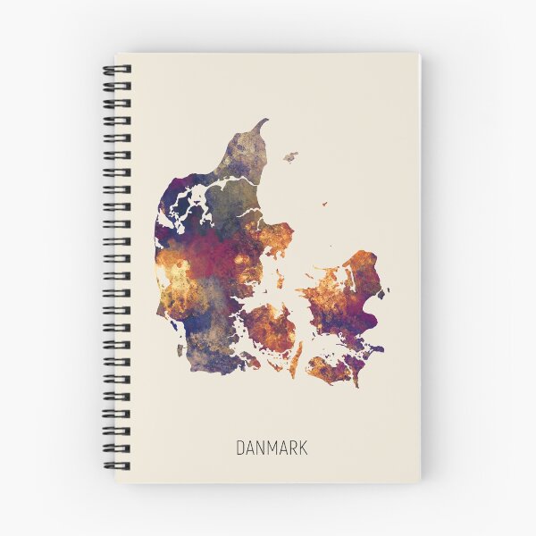 Item preview, Danmark Watercolor Map designed and sold by ArtPrints.