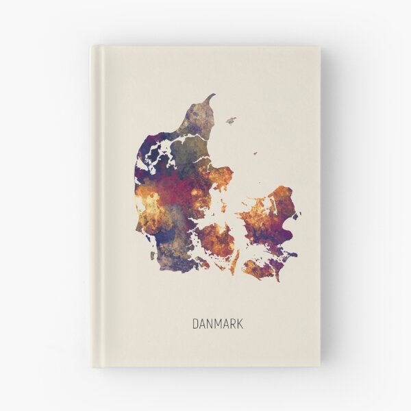 Item preview, Danmark Watercolor Map designed and sold by ArtPrints.