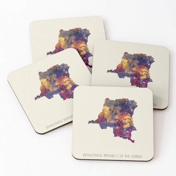Item preview, Democratic Republic of the Congo Watercolor Map designed and sold by ArtPrints.