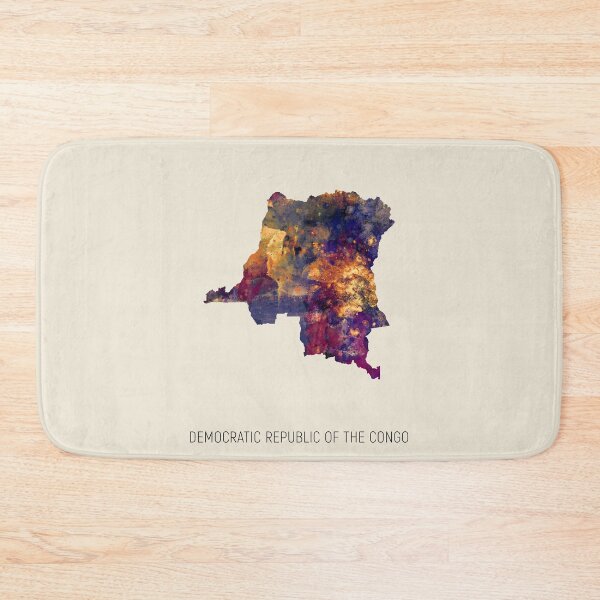 Item preview, Democratic Republic of the Congo Watercolor Map designed and sold by ArtPrints.