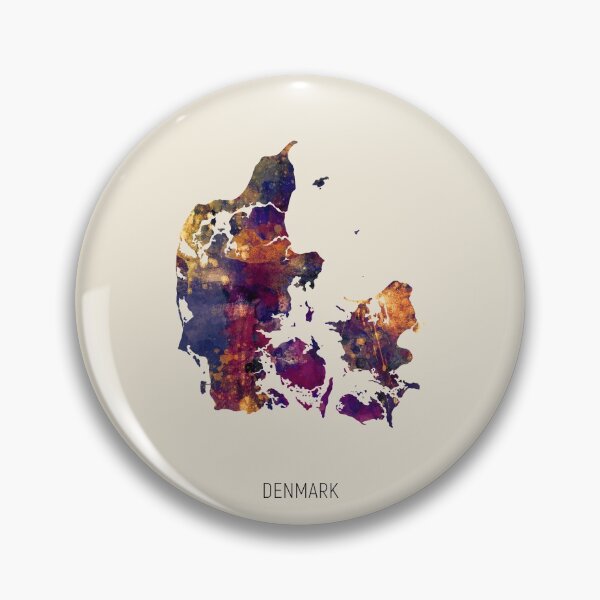 Item preview, Denmark Watercolor Map designed and sold by ArtPrints.