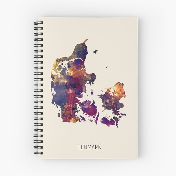 Item preview, Denmark Watercolor Map designed and sold by ArtPrints.