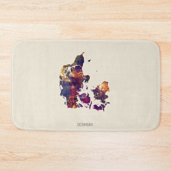 Item preview, Denmark Watercolor Map designed and sold by ArtPrints.