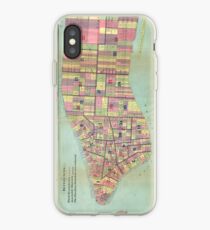 Vinilo o funda para iPhone Vintage NYC Political Ward Map (1870)