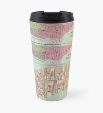Taza de viaje Vintage NYC Political Ward Map (1870)
