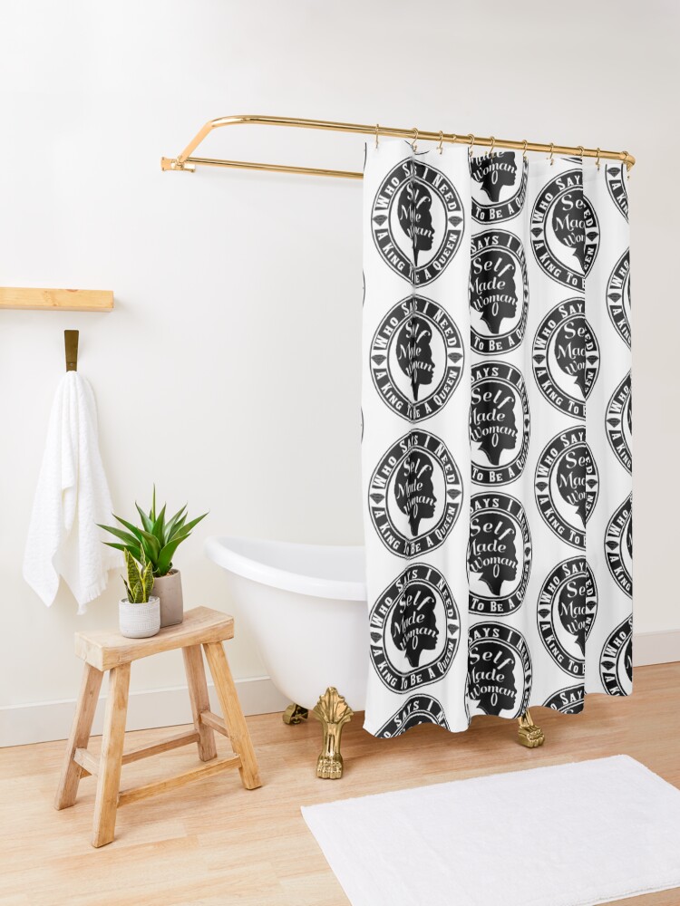 Alternate view of Who Says I Need A King Shower Curtain