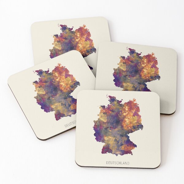 Item preview, Deutschland Watercolor Map designed and sold by ArtPrints.
