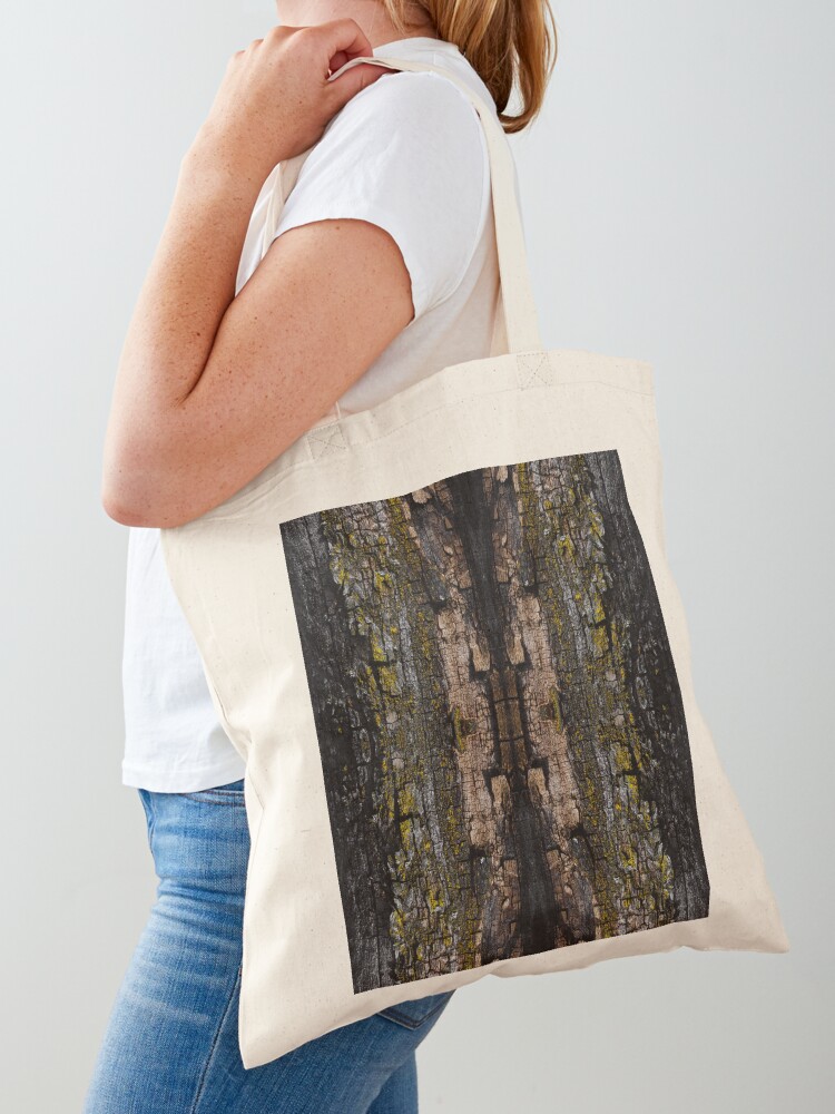 Trendy Woods Pattern Tote Bag, Large Capacity Canvas Handbag