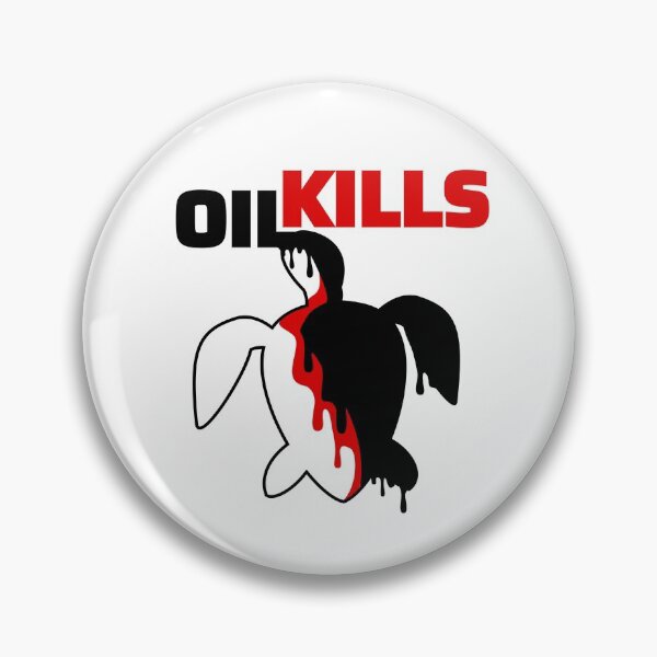 Item preview, Oil kills - save the earth, the seas, the turtles - caption light shirt designed and sold by Looking Daggers.
