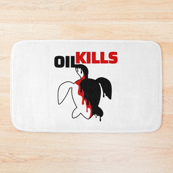 Item preview, Oil kills - save the earth, the seas, the turtles - caption light shirt designed and sold by Looking Daggers.