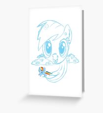 Dashing through the clouds Greeting Card